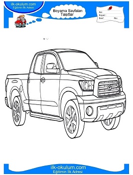 Çocuklar İçin Toyota Boyama Sayfaları 